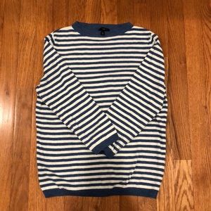 Talbots blue and white stripe sweater